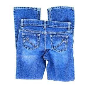 Girls Heart Embroidery Bootcut Jeans